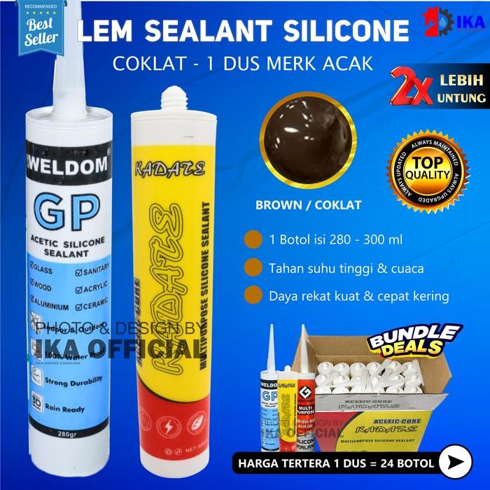 

Neosign - Lem Sealant 1 Dus / (24 Botol = 1 Dus) Grosir Lem Silikon Botol / Sillicone Sealant /