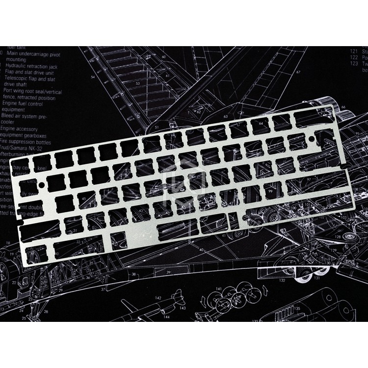60% Aluminum Mechanical Keyboard Plate support xd60 xd64 gh60 silver color