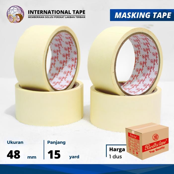 

Neosign - Lakban Kertas/Masking Tape Bodhi 48Mm X 15 Yard Per Dus Kemasan Satuan