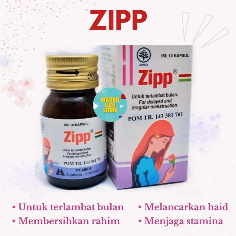 

ZIPP Jamu Untuk Terlambat Bulan 10 Kapsul