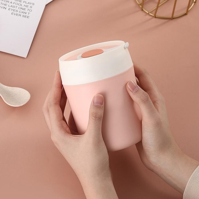 Termos Sup Mini Portable / Tempat Termos Sup Anti Tumpah / Mangkok Cangkir Termos Bubur Stainless