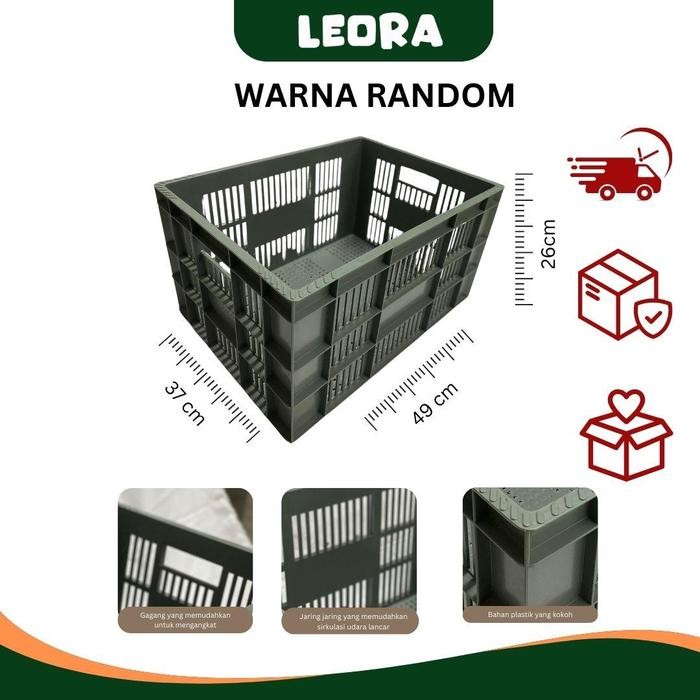 Krat 50 Liter Keranjang Random Warna Krat Piring Buah Keranjang Pakaian Krat Keranjang Serbaguna