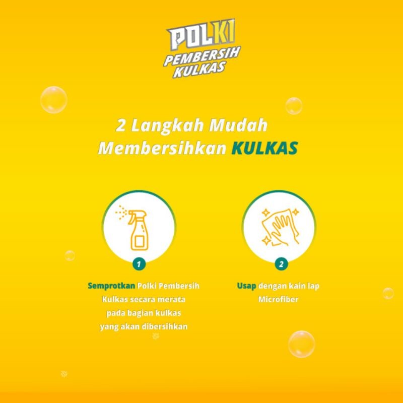 Polki Pembersih Kulkas 400ml / Polki Pembersih Paket Lengkap / Polki Pembersih Kulkas Anti Bacterial