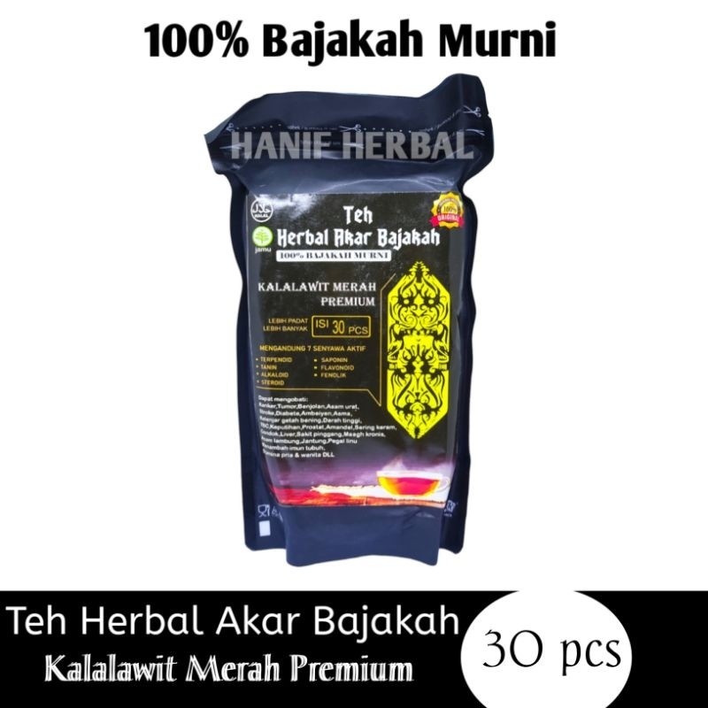 

Teh Herbal Akar Bajakah Premium Kalalawit Merah Premium 30 Pcs