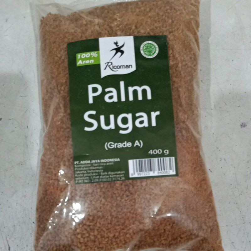 

RICOMAN PALM SUGAR 400GR, GULA AREN BUBUK