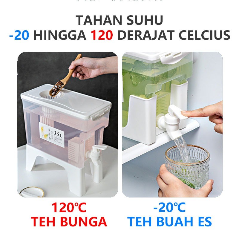 Dispenser Air Minuman Panas Dingin 3 5 Liter Estetik Dispenser Kulkas Galon Mini Dengan Keran