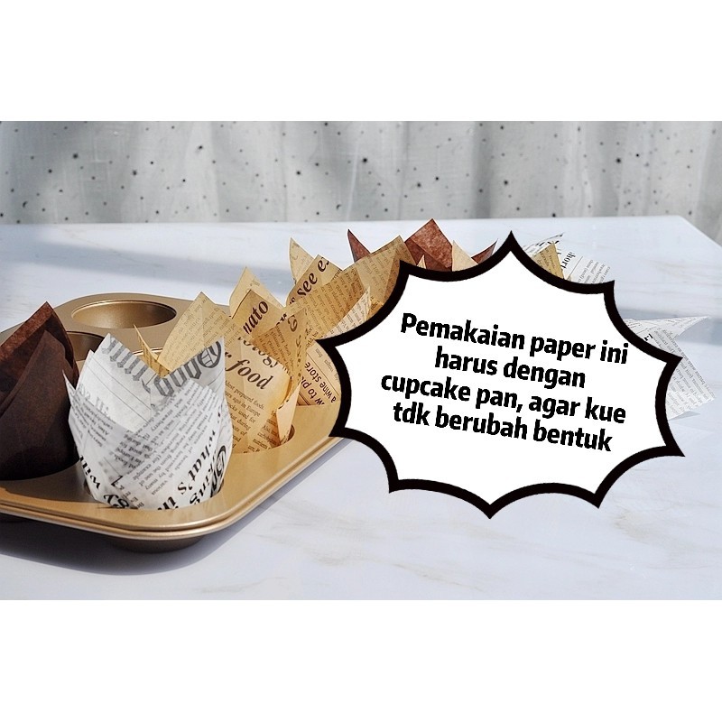 cupcake paper, cupcake tulip, cupcake case tulip, cup muffin, paper cup, kertas cupcake - 1 pack