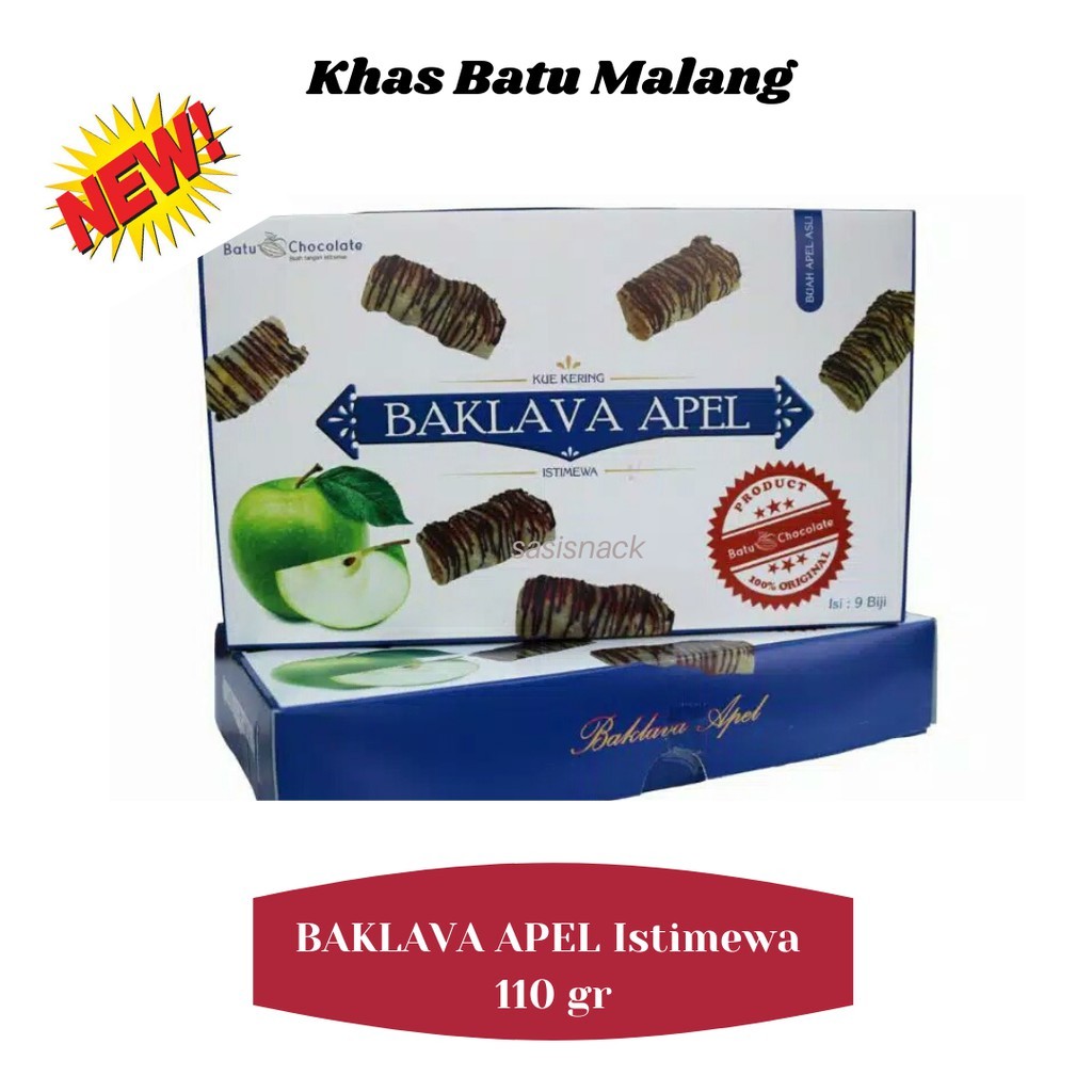 

BAKLAVA APEL Istimewa Batu Chocolate Malang 120 gr