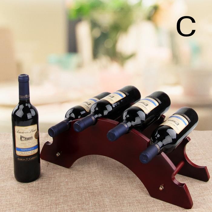 kima Rak Display Wine Kayu