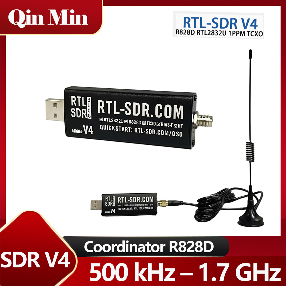 NEW SDR V4 Software Defined Radio Receiver RTL-SDR V4 RTL2832U 1PPM TCXO HF BiasT SMA Software Defin