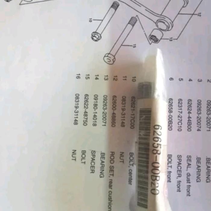 Baut Pendek Unitrack Ts125 Original Baut Unitrack Pendek Ts125 Baut Unitrack Sasis Ts125 Baut Unitra