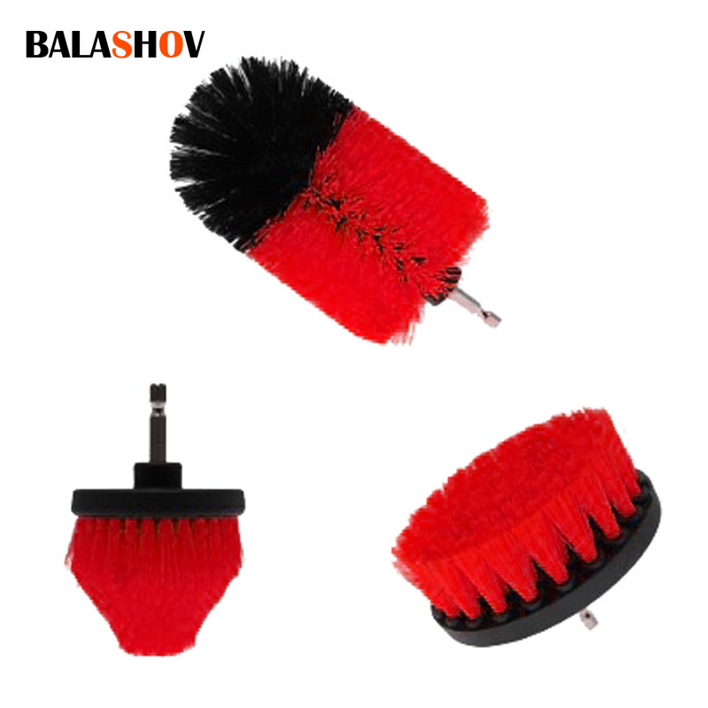 11 Buah/Set Kit Sikat Bor Sikat Penggosok Elektrik Sikat Pembersih Bulat untuk Sikat Nilon Pembersih