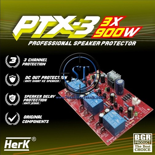 [YE] Kit Protektor Speaker PTX-3 3X 900W 2.1 ( 3-Channel ) Stereo + Sub Speaker Protector Penghilang