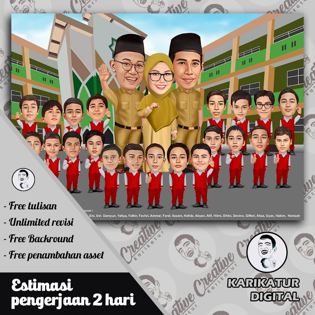 [SOFTFILE KARIKATUR] Karikatur Konsep Guru untuk kenang kenangan, bisa juga membuat konsep Wisuda,