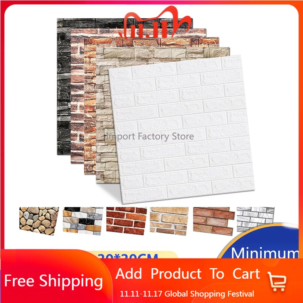 Stiker Dinding Marmer Tebal 3D Kertas Dinding Ubin Tahan Air Berperekat DIY Stiker Dinding Rumah Kam