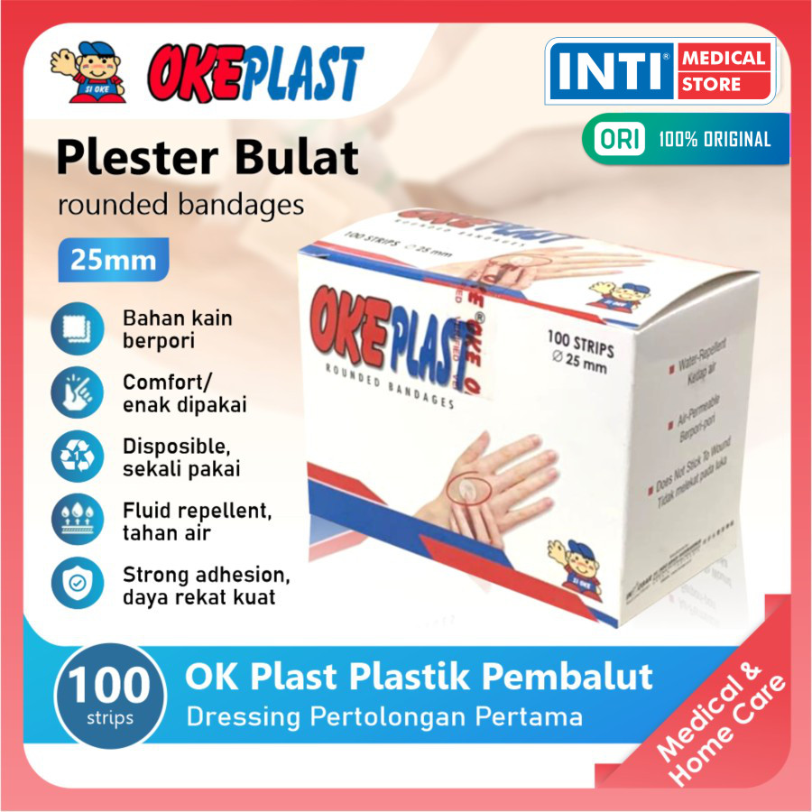 OK PLAST Plester Bulat 100's / Plester Ok Plast