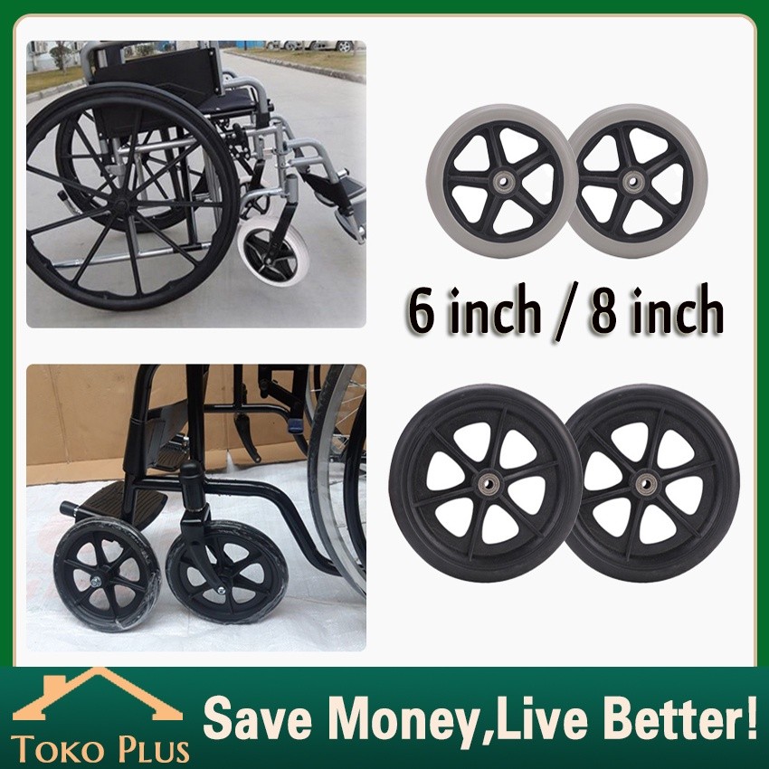 roda depan kursi roda 8 inch - Kursi Roda "Diameter Full 20 Cm" - Roda Kursi Roda - Roda Bagian