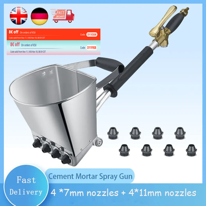 Pistol Penyemprot Mortar Pistol Mortar Dinding Pistol Semprot Mortar Semen Sekop Plesteran Sendok Ho