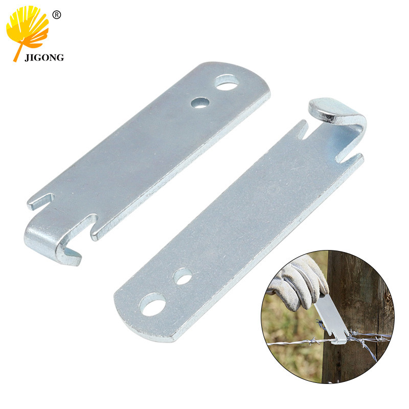 2 Buah Kawat Pagar Kawat Pagar Putar Alat Pengencang Twister Kawat Duri untuk Taman Ukuran Saku Baja