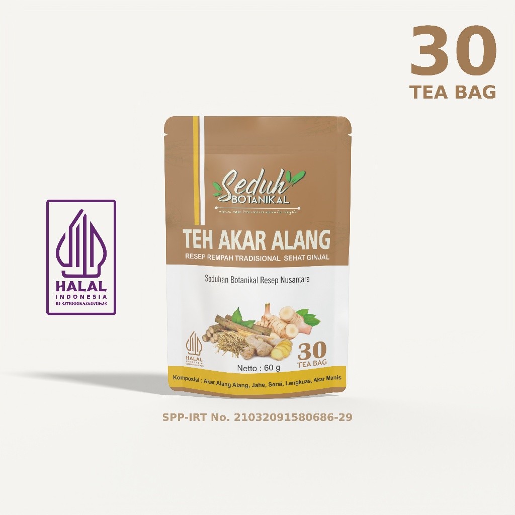 

SEDUH BOTANIKAL Teh Akar Alang Sehat & Detox Ginjal Resep Teh Rempah JSR 30 Tea Bag [PREMIUM]