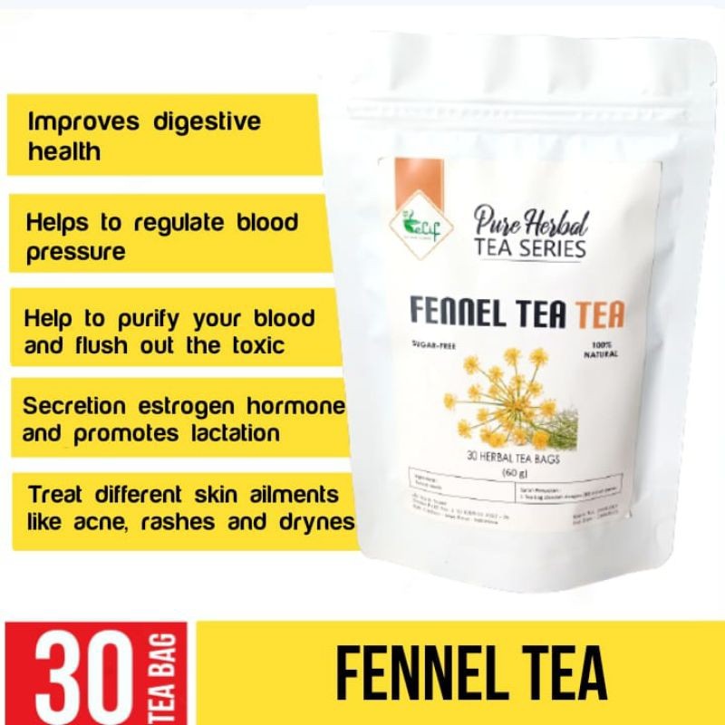 

ELIF TEA AND TISANE Fennel Tea : Regulate Hormones and Asi Booster (30 Tea Bag) [PREMIUM]