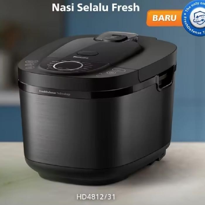 Philips digital Rice cooker / magic com 1, 8 L 300 series premium. HD 4812 /31 HItam 18 menu masak /