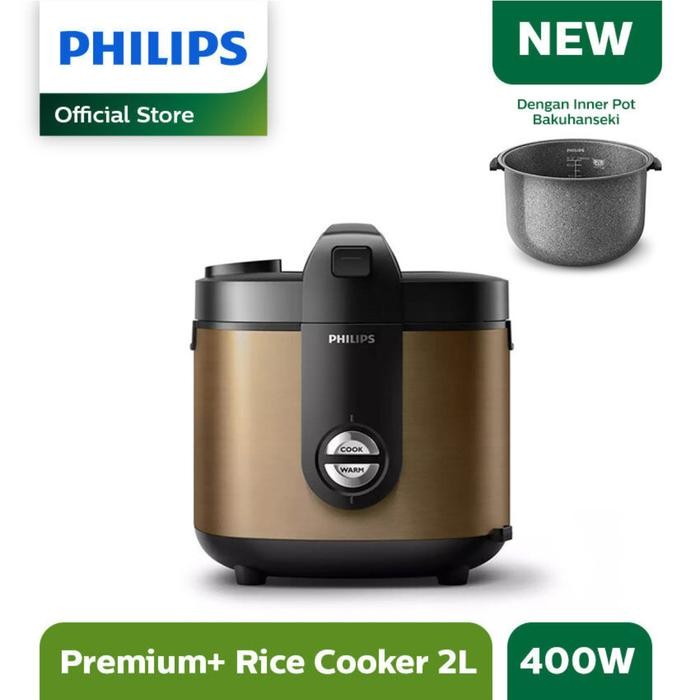 PHILIPS Rice Cooker HD3138/34 - Penanak Nasi 2L - HD 3138/34 - Gold