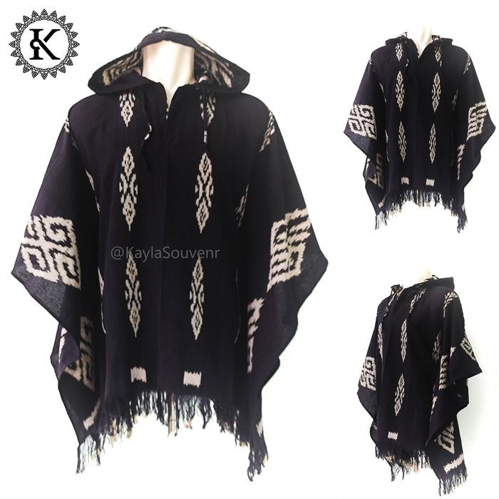 Hoodie Batwing Tenun Oblong - Hoodie Tenun Etnik *