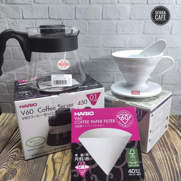 

Terlaris Paket Hario Manual Brew Super Hemat (V60+Server+Paper Filter)