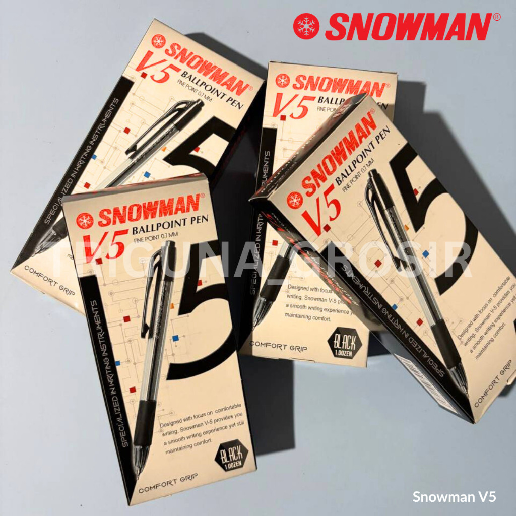 

Pulpen Snowman V5 0.7mm (12 pcs)