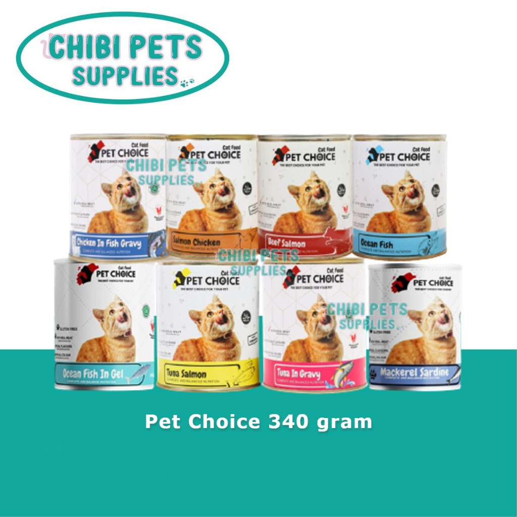 Favv Your Pets Pet Choice Makanan Kucing Basah Kaleng 340 Gram Cat Wet Food Kaleng