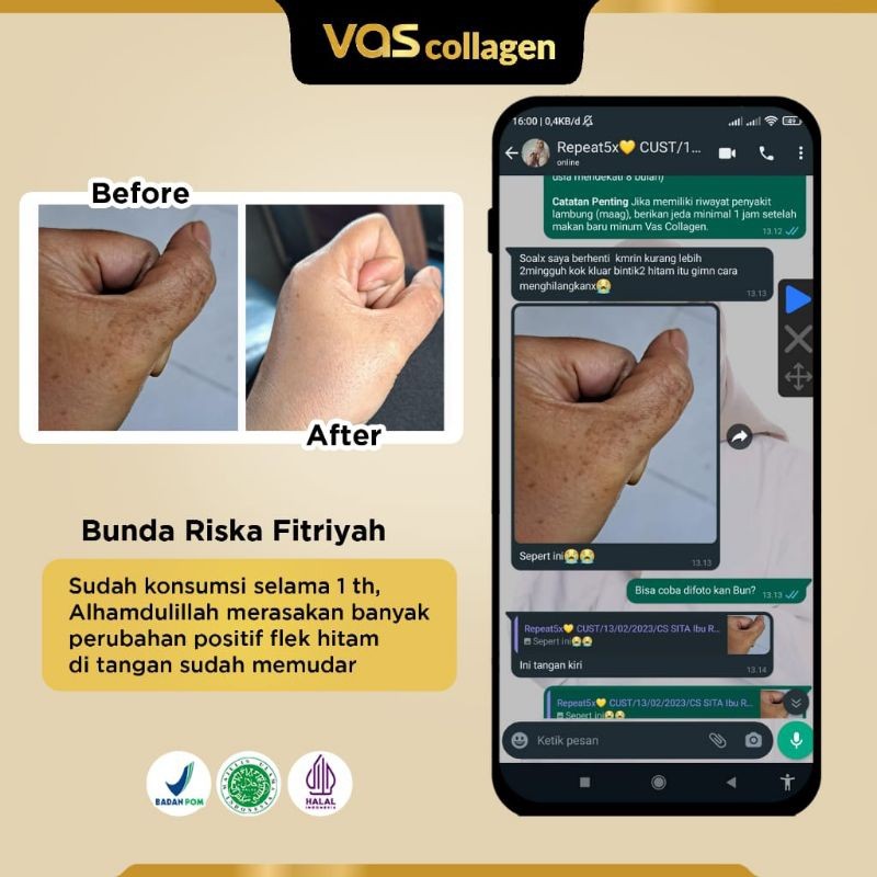 Vas gamat emas collagen colagen original 100% asli ori pemutih badan wajah glowing ampuh permanen