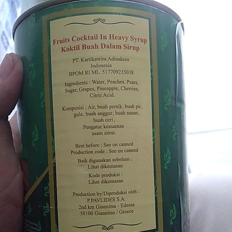 

GOLDEN FRUIT COCKTAIL 820GR X 1 PCS , BUAH KALENG DENGAN ISI MACAM2 BUAH SEGAR