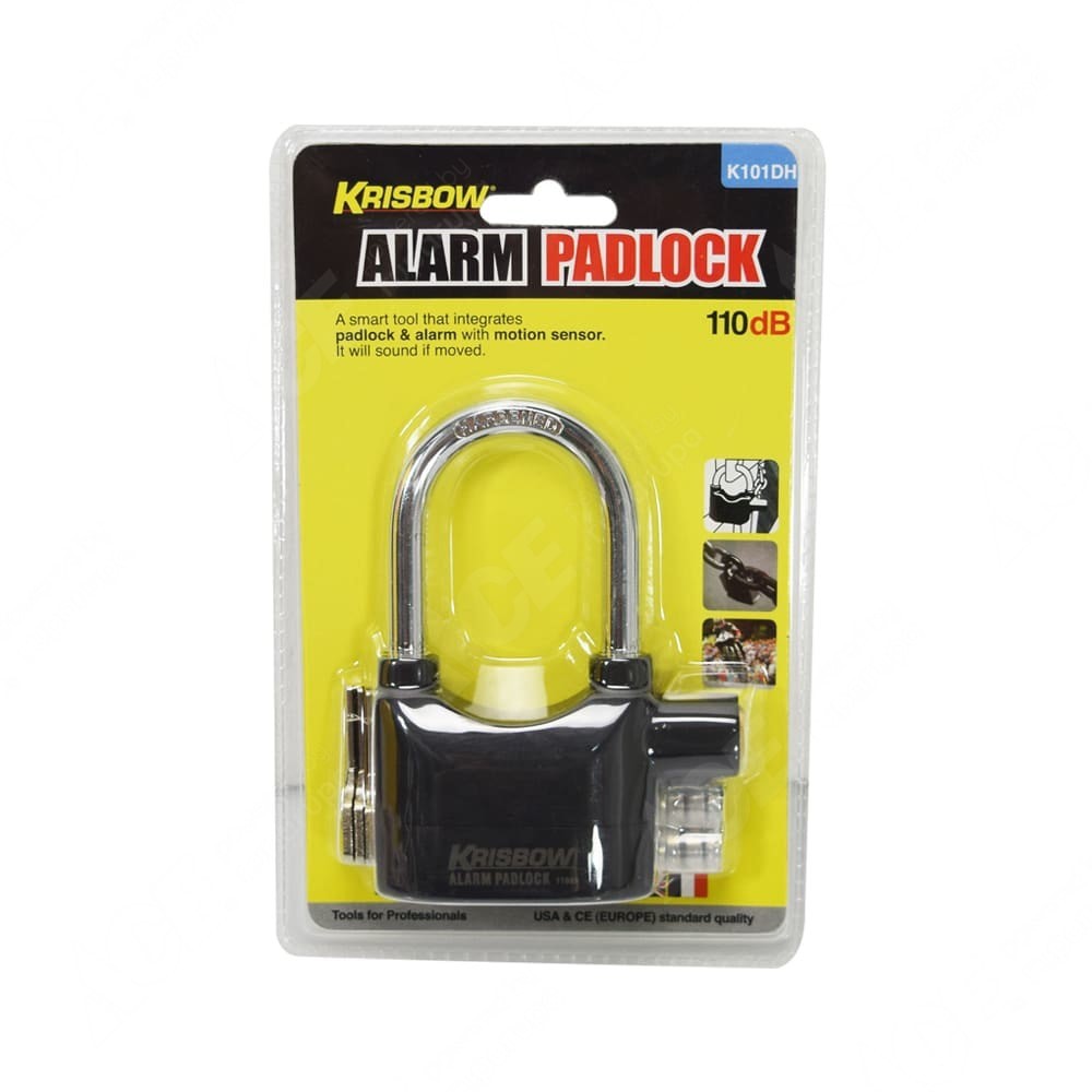 AZKO Krisbow Gembok Dengan Alarm Anti Maling / Padlock Alarm Gembok Anti Maling/Gembok Alarm