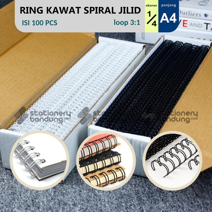 

Ring Kawat Spiral Jilid 1/4 A4 Spiral Wire 1/4 A4 3:1 35Lobang