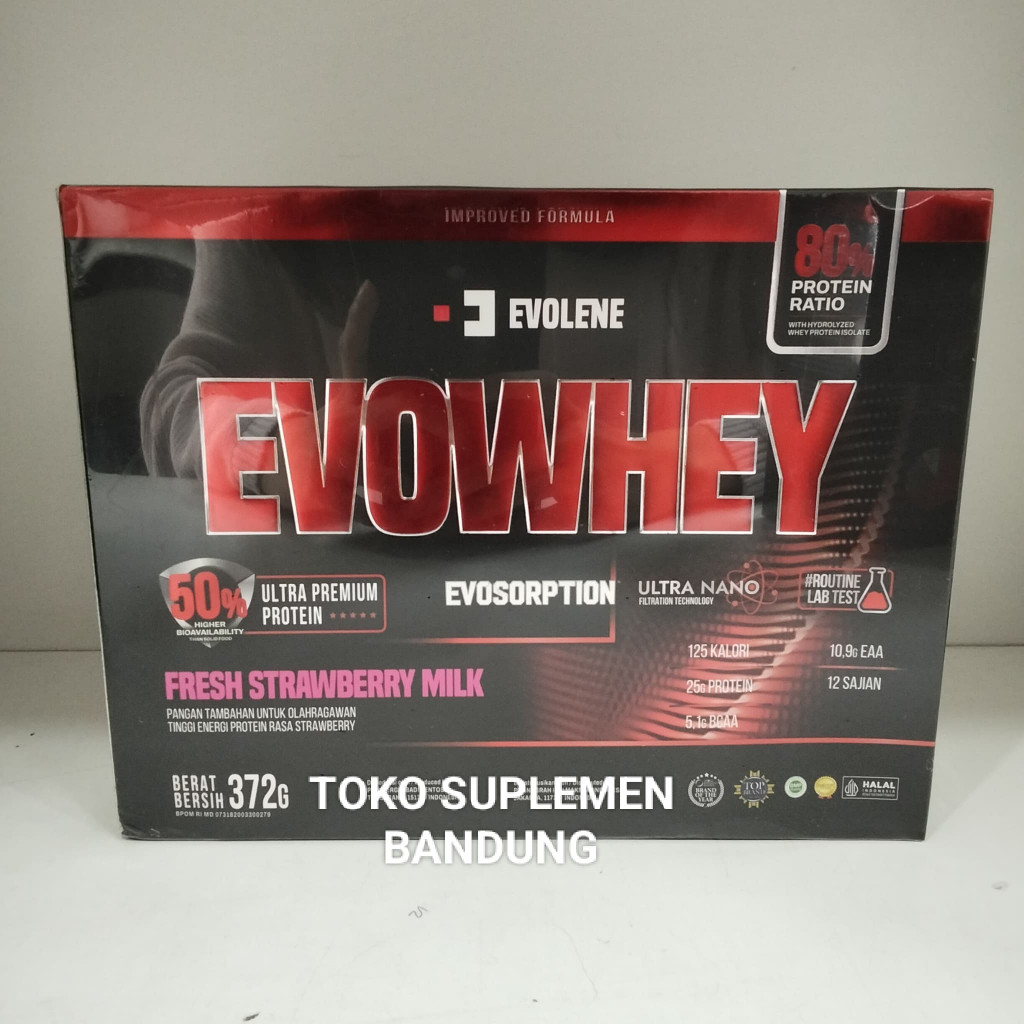 EVOLENE EVOSORPTION WHEY BOX (12'S) - WHEY PROTEIN EVOWHEY EVOSORPTION ISOLATE 12 SACHETS SASET