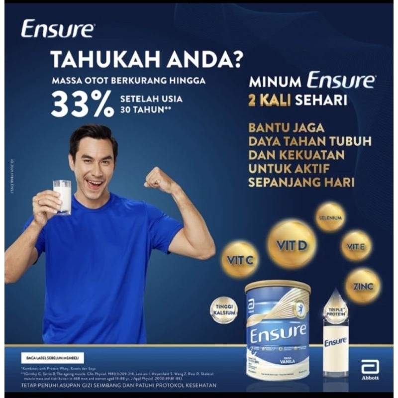 

ENSURE GOLD VANILA COKLAT 800 GRAM/800 Gram/ Susu Dewasa