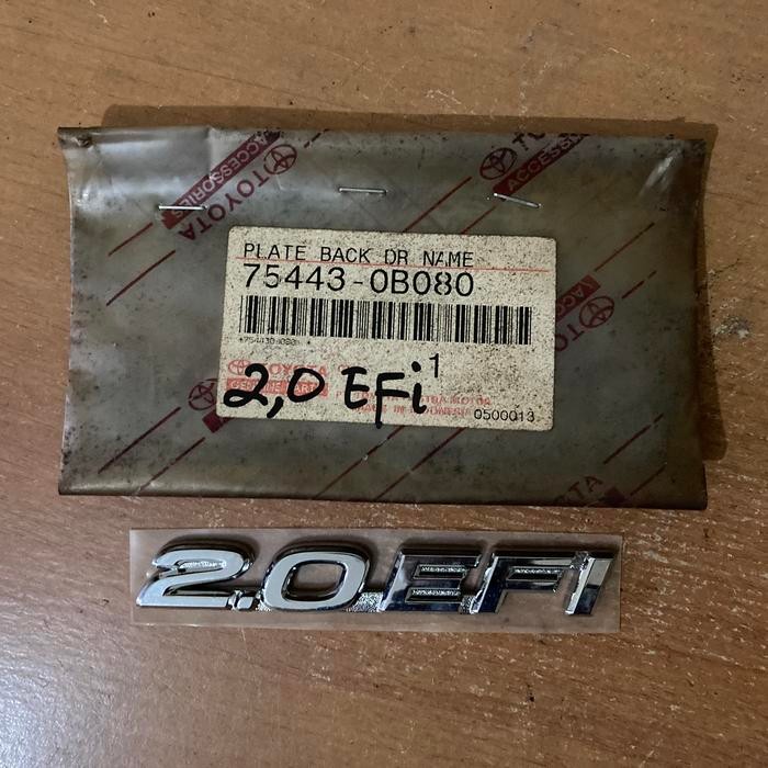 Emblem Logo 2.0 Efi Kijang Kapsul 7K Rzf81 2000-2002 75443-0B080 Toyota Ori Genuine Part
