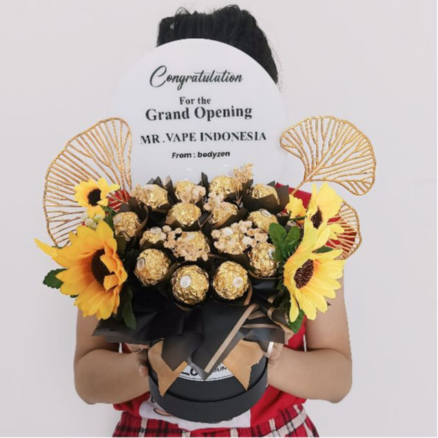 

Lovely Back - Papan Bunga Akrilik Bloombox akrilik Flower Buket Bucket Bloom Box Bunga Series Coklat