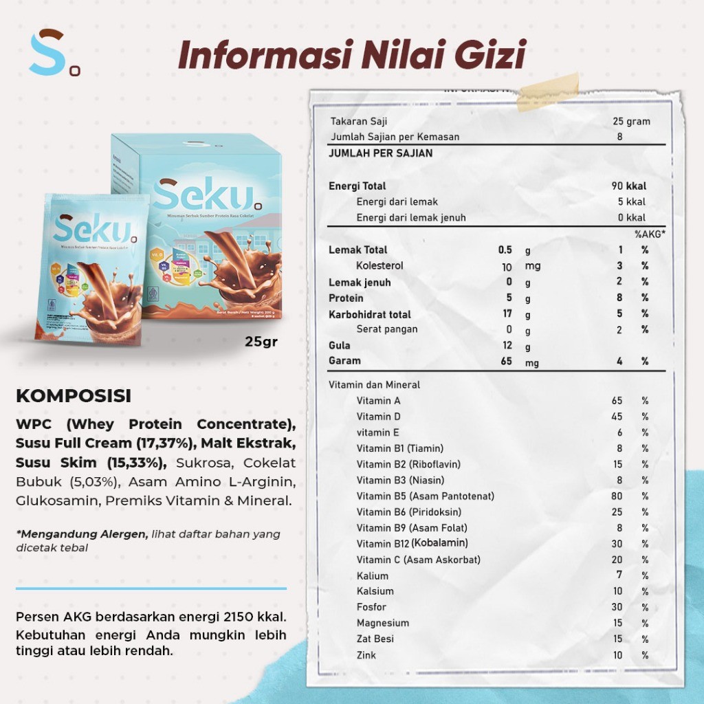 

SEKU - Susu SEKU 1 Box Kemasan 25gr dan 40gr
