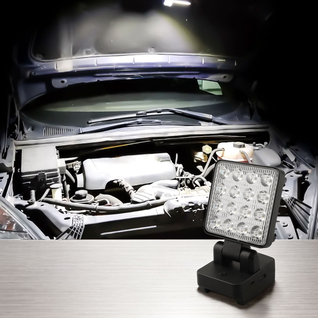 Cordless LED Flashlight for Worx 18V Lithium Batteries; Features Low Voltage Safety and Flexible Rot