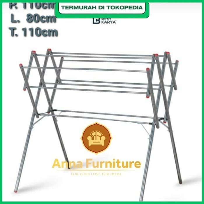 Jemuran Baju Cleo Stainless (kuat & kokoh)