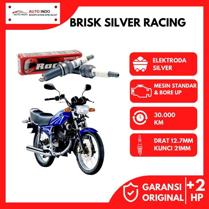 Busi Motor Brisk Silver Racing N10S Untuk Yamaha Rx King (Busi Pendek)