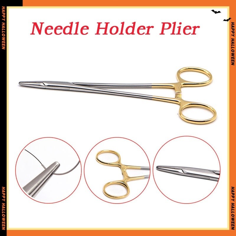 Needle Holder / Nalpuder /Nalpvuder /Klem Jahit /Dental Needle Holder Plier/ Gold Handle Instrument