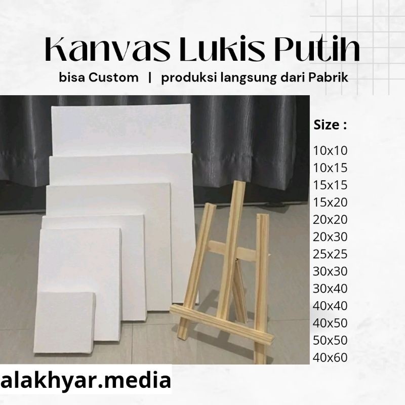 

Kanvas Lukis 20x20 - 30x40 Alat Lukis Canvas Stretched
