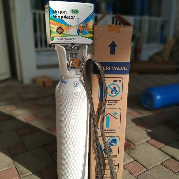 Paket komplit alat las Tig argon stainless manual dengan las listrik