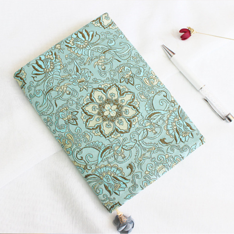 

A5 Printed Linen Book Cover Protector Sleeve For Softcover Novels Detachable Floral Design Cloth