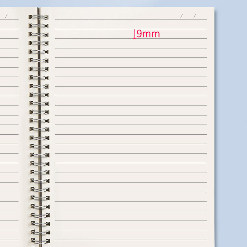 

A5/B5/A4 Spiral Notebook 80 Sheets Lined Grid Thick Paper Wirebound Notepad Durable Pp Cover School