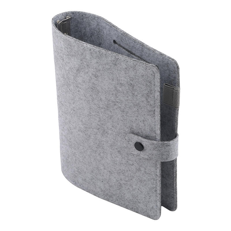 

A5 A6 Snap Felt Fabric Notebook Diary Binder Office Supplies Ring Binder Diary Notebook Paper Holder