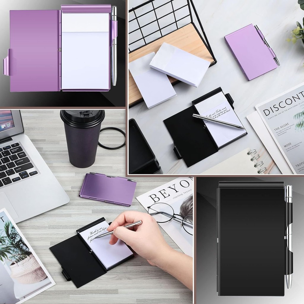 

Metal Small Notebook Mini Notepad Small Pocket Notepad Metal Note Case With Pen Office Notebooks For